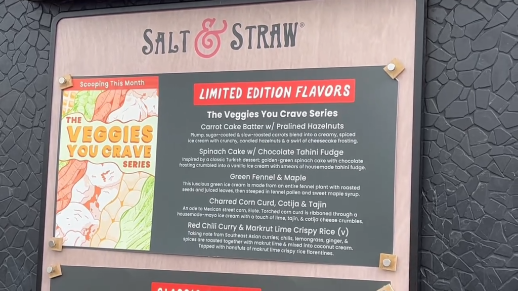 Salt and Straw limited menu